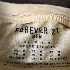 yellow, medium size forever 21 men’s medium